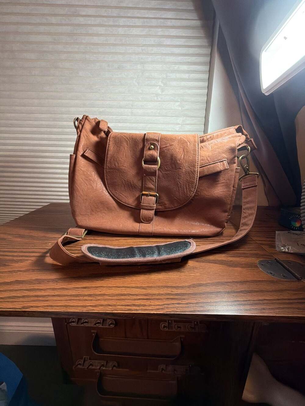 Kelly Moore Hobo Camera Bag Walnut Brown Leather